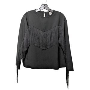 ASOS Design Long Sleeve Fringe Top 2